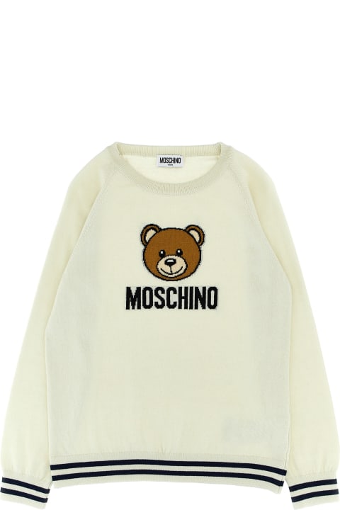 Moschino Sweaters & Sweatshirts for Girls Moschino Logo Intarsia Sweater