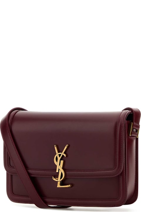 حقائب الكتف لـ السيدات Saint Laurent Tiziano Red Leather Medium Solferino Crossbody Bag