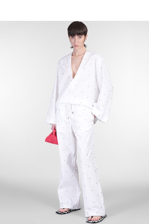 The Attico Pants & Shorts for Women The Attico Pants In White Cotton