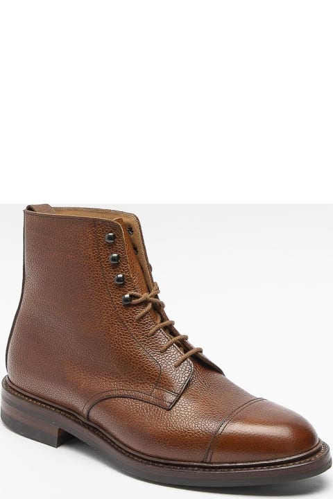 Boots for Men Crockett & Jones Coniston Tan Grain Calf Laced Up Ankle Boot