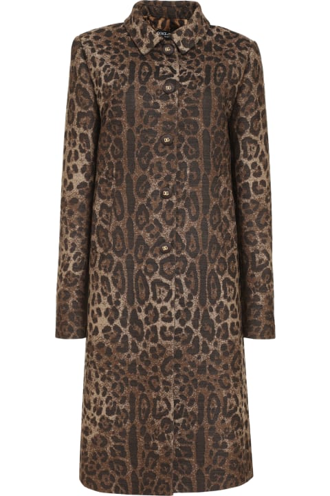 Coats & Jackets for Women Dolce & Gabbana Single-breasted Wool Coat
