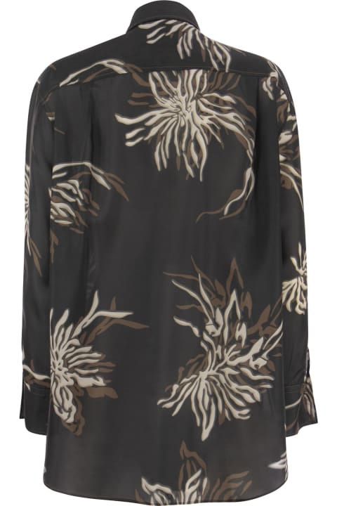 Brunello Cucinelli Clothing for Women Brunello Cucinelli Shirt With All-over Print In Silk Woman
