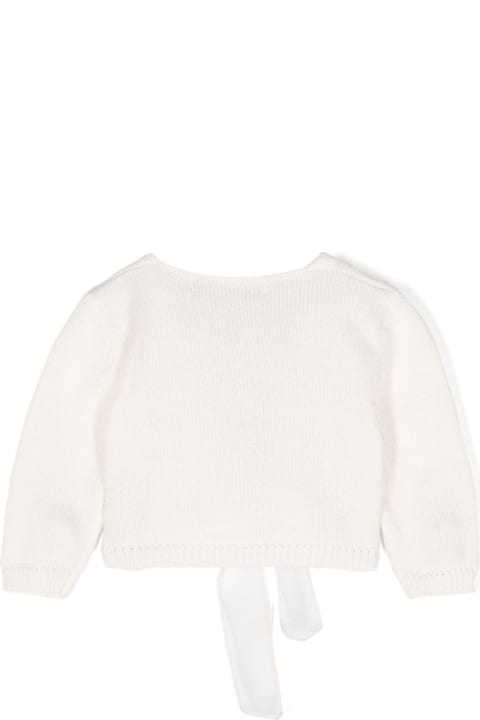 La stupenderia Sweaters & Sweatshirts for Baby Girls La stupenderia Cardigan Con Fiocco