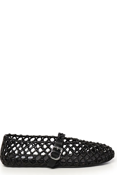 Alaia for Women Alaia Flat Ballerinas In Interwoven Lamb Leather