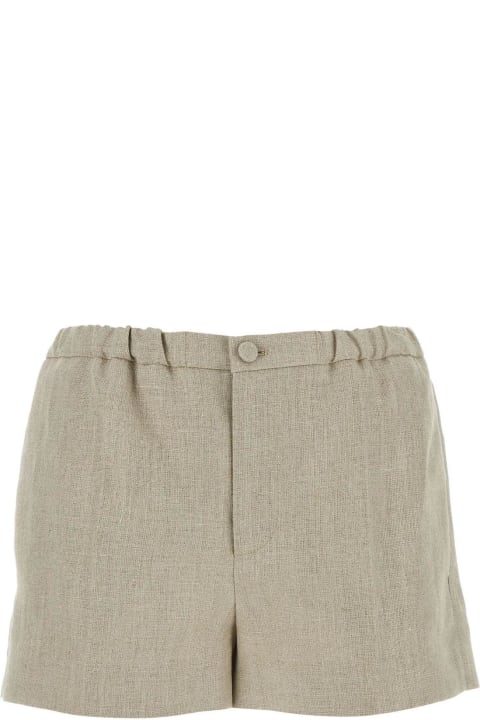 Clothing for Women Valentino Sand Linen Shorts