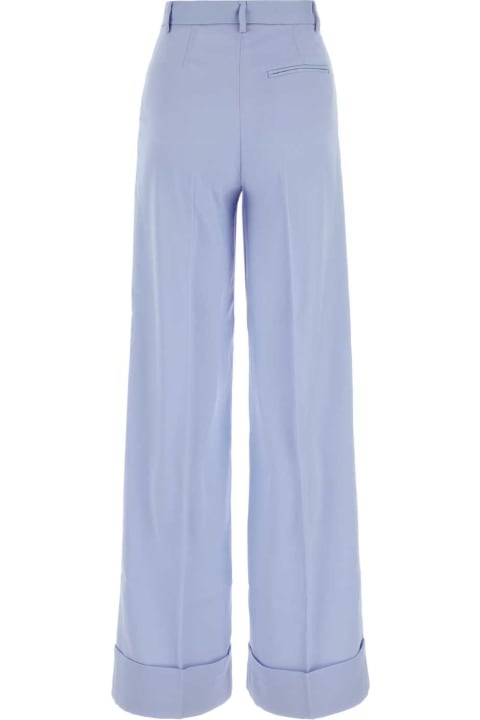 The Andamane Pants & Shorts for Women The Andamane Powder Blue Polyester Nathalie Wide-leg Pant