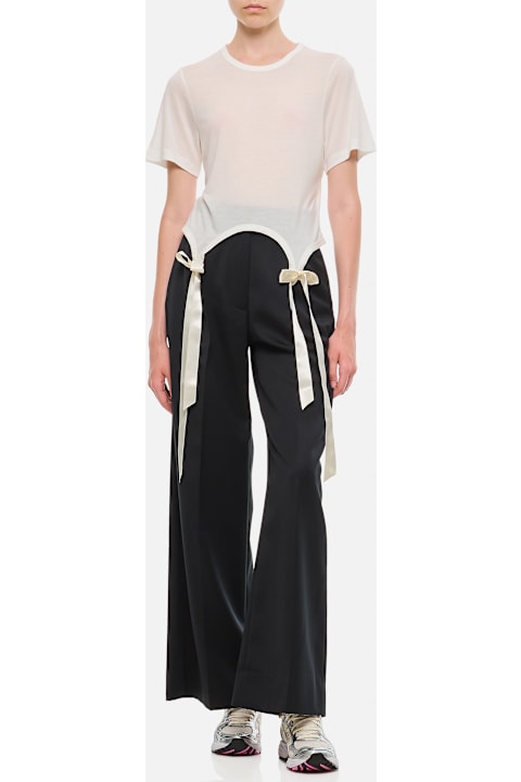 Simone Rocha for Women Simone Rocha Easy T-shirt W/ Bow Tails
