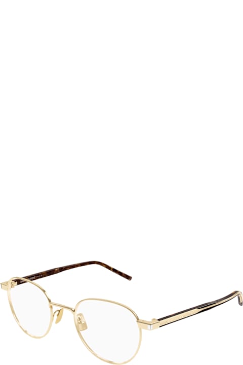 Eyewear for Men Saint Laurent Eyewear Saint Laurent Sl 781 Linea Corner Angle 002 Gold Crystal Havana Glasses