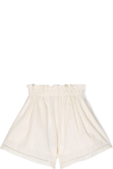 Sale for Girls Etro Beige Pinstripe Shorts With Curled Waist