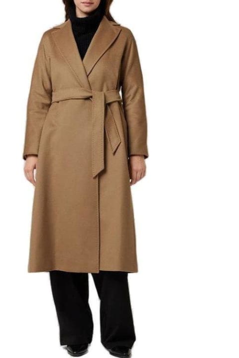 Max Mara Studio Coats & Jackets for Women Max Mara Studio Belted Long-sleeved Coat