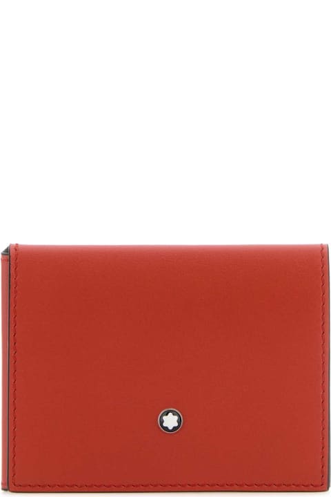 Montblanc Wallets for Men Montblanc Red Leather Card Holder