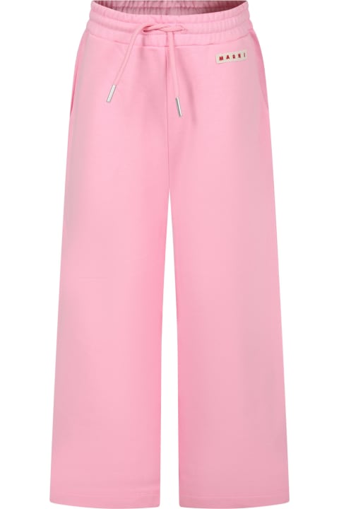 Marni Bottoms for Girls Marni Pink Trosers For Girl With Logo