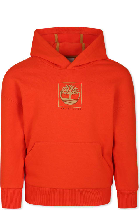 Homeware Timberland Red Sweatshirt For Boy With Tree Print