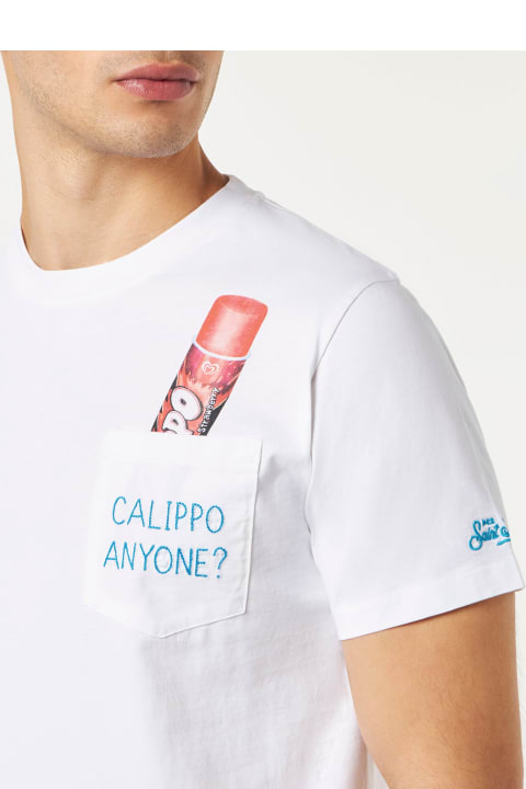 MC2 Saint Barth for Men MC2 Saint Barth Cotton T-shirt With Calippo Anyone? Embroidery| Algida® Special Edition