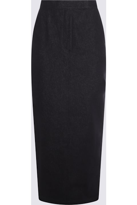 Max Mara Clothing for Women Max Mara Dark Blue Cotton Skirt