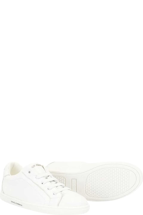 Dolce & Gabbana Shoes for Girls Dolce & Gabbana White Sneakers