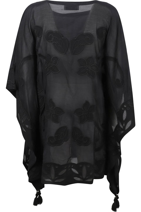 Tory Burch Topwear for Women Tory Burch Embroidered Cotton Silk Caftan