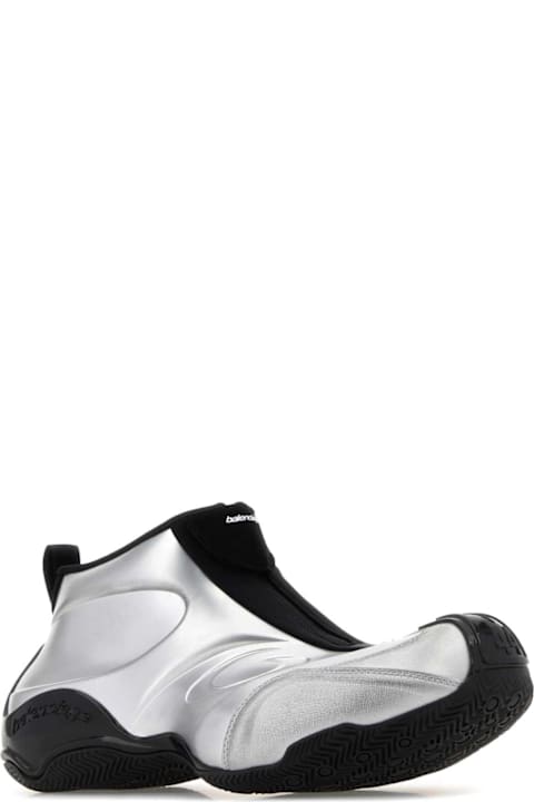 Homeware Balenciaga Silver Fabric Basketball Sneakers