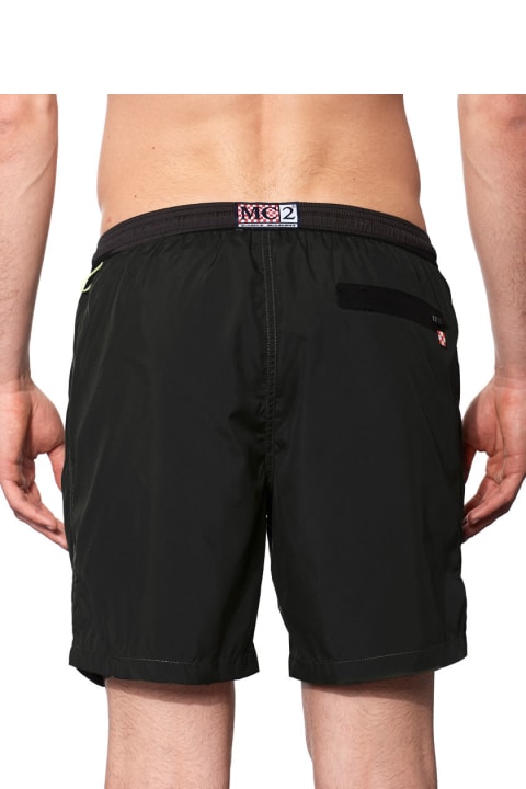 Homeware MC2 Saint Barth Man Black Zipped Swim Shorts