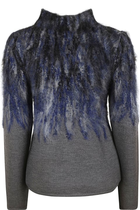 Fur Embellished Pullover
