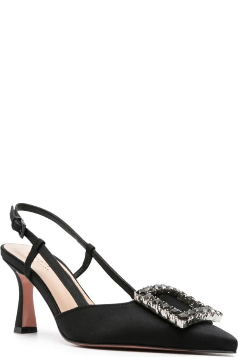 Roberto Festa High-Heeled Shoes for Women Roberto Festa Campbell Black Satin Slingback