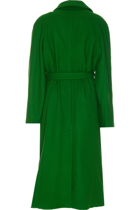 A.P.C. Coats & Jackets for Women A.P.C. 'florence' Coat In Green Virgin Wool Blend