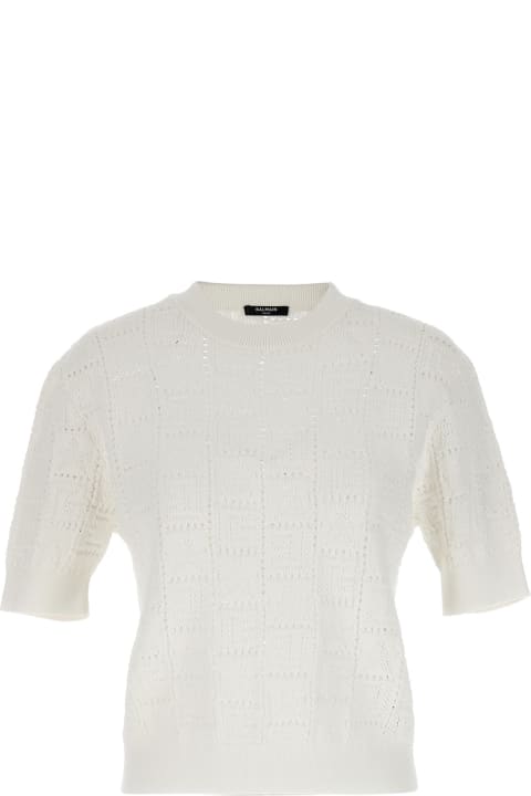Balmain for Women Balmain T-shirt In White Viscose