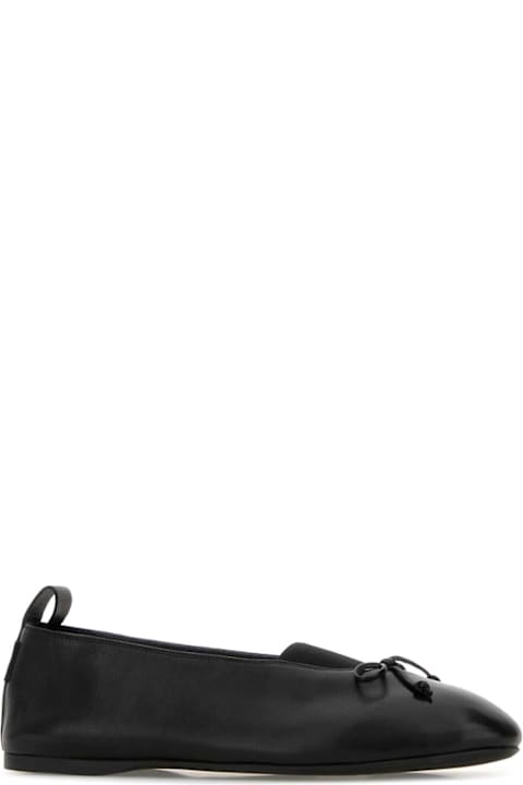 Miu Miu Black Nappa Ballerinas
