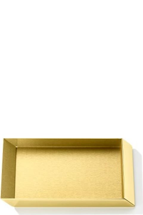 Home Décor Ghidini 1961 Axonometry - Rectangular Small Tray Polished Brass