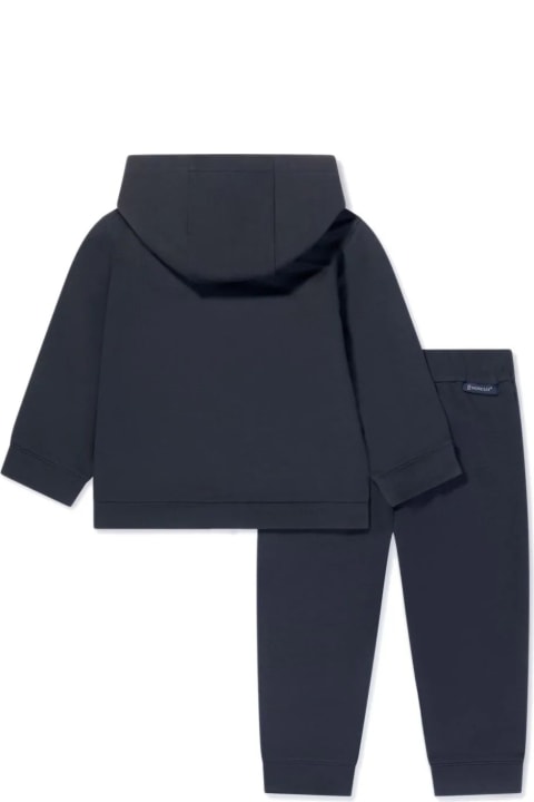 Bodysuits & Sets for Baby Girls Moncler Blue Tracksuit Set With Logo