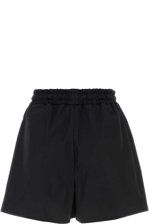 Pants & Shorts for Women Moncler Logo Patch Drawstring Shorts