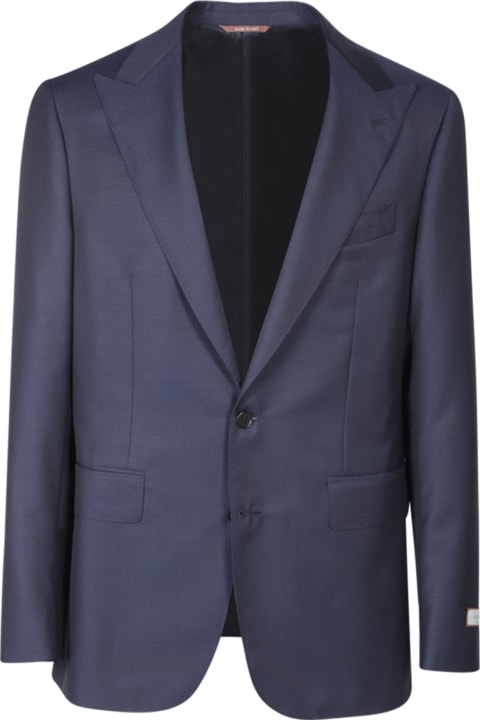 Canali Suits for Men Canali Travel Single-breasted Blue Jacket