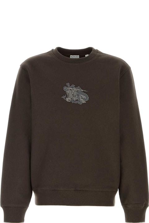 Fleeces & Tracksuits for Men Burberry Brown Cotton Blend Sweatshirt