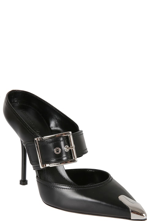 Pointed Toe Buckle Pumps