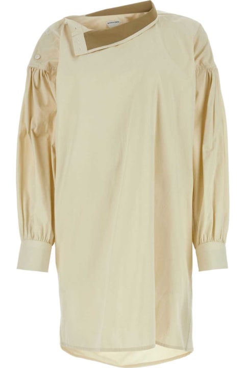 Bottega Veneta Dresses for Women Bottega Veneta Sand Cotton Blend Shirt Dress