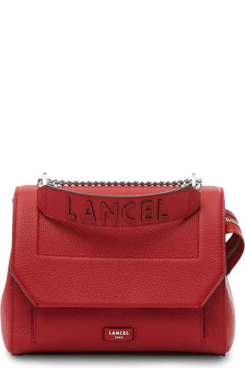 Lancel Shoulder Bags for Women Lancel Red Grained Leather Shoulder Bag