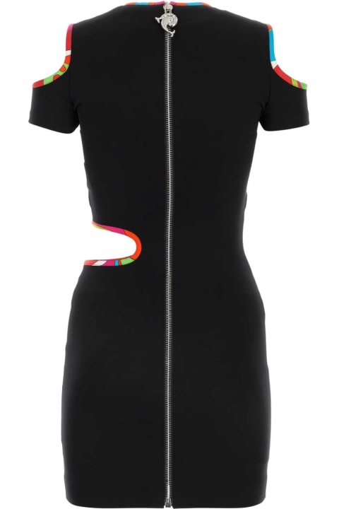 Fashion for Women Pucci Black Stretch Nylon Mini Dress