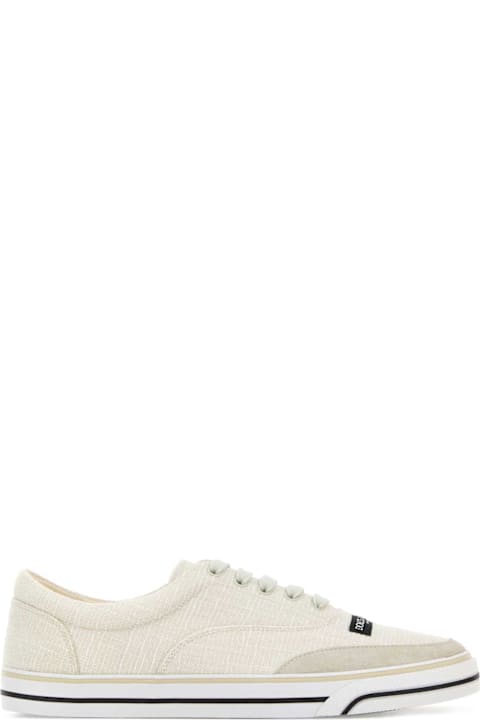 Homeware Dolce & Gabbana Ivory Canvas Dg Sailing Sneakers