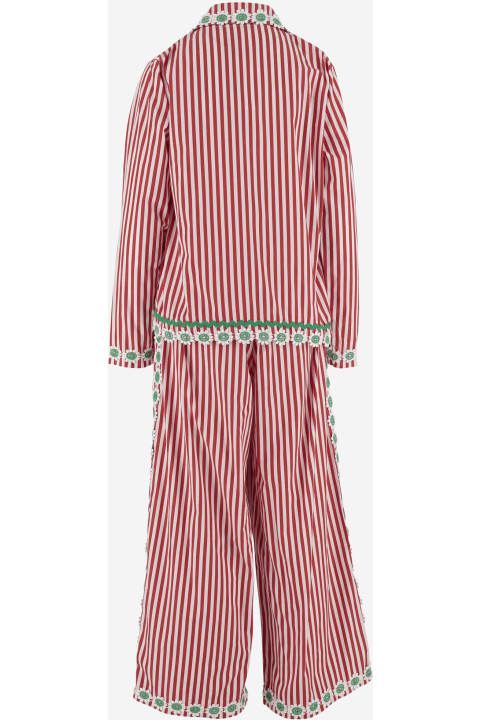 Flora Sardalos Dresses for Women Flora Sardalos Cotton Suit With Striped Pattern
