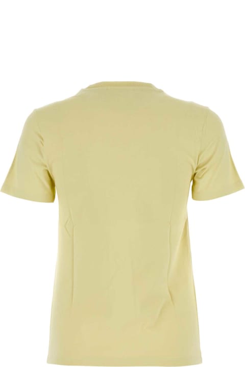 Maison Kitsuné Topwear for Women Maison Kitsuné Pastel Yellow Cotton T-shirt