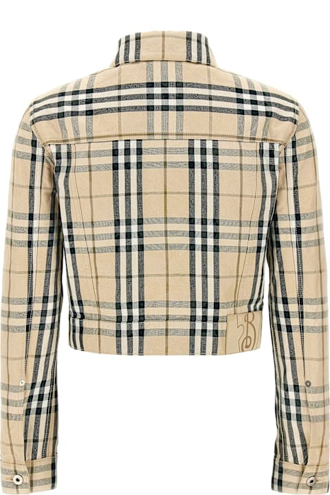 ウィメンズ トップス Burberry Check Denim Jacket