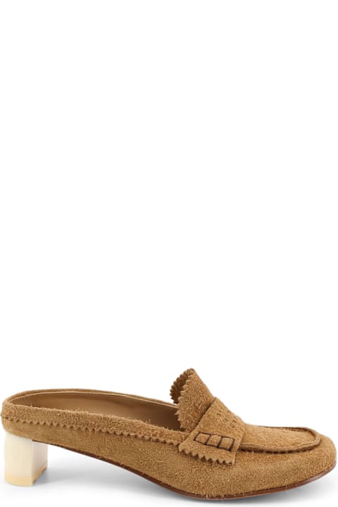 MM6 Maison Margiela Suede Sandals With Iconic Engraved Logo