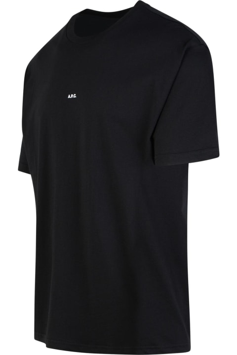 A.P.C. Topwear for Men A.P.C. 'boxy' Black Cotton T-shirt