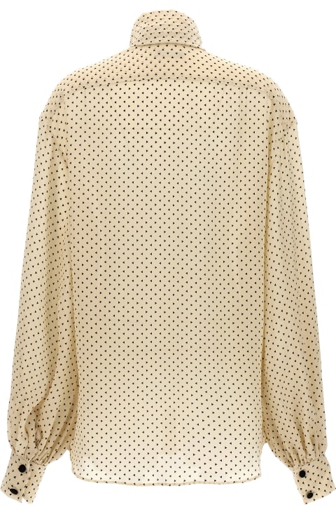 Topwear for Women Balmain Silk Shirt With Lavallière Collar