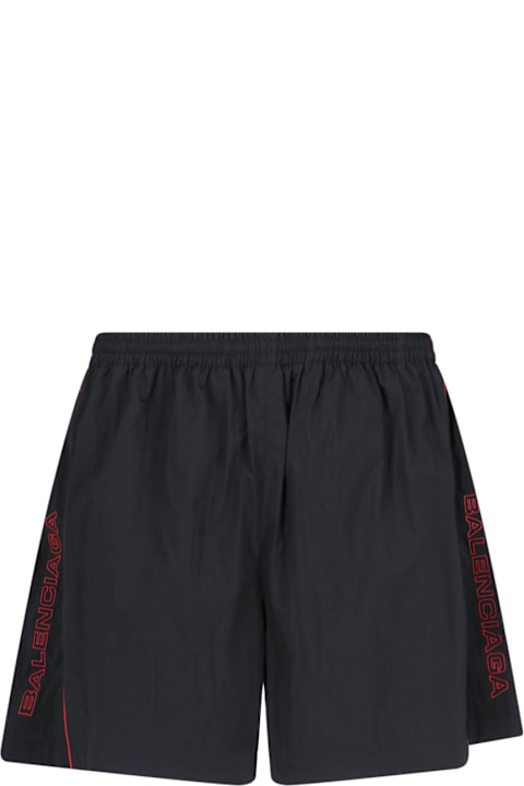 Balenciaga Logo Jogger Shorts