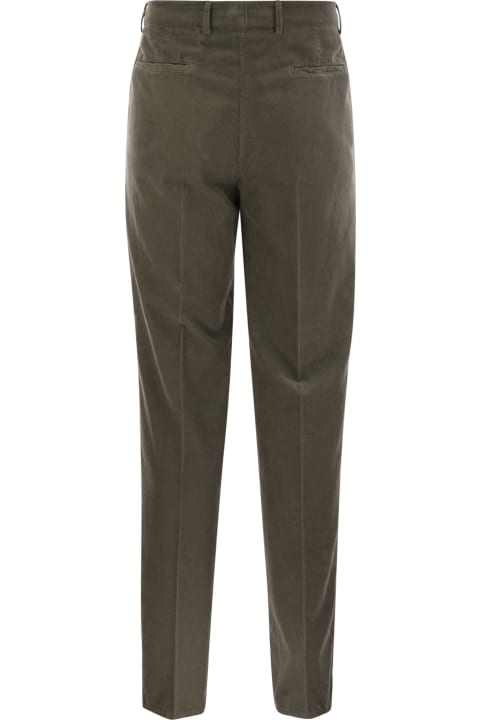 Fashion for Men Brunello Cucinelli Leisure Fit Trousers In Garment Dyed Cotton Corduroy With Darts