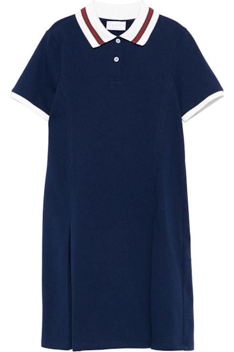 Homeware Gucci Gucci Kids Dark Blue Pleated Dress