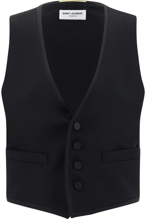 Saint Laurent Coats & Jackets for Men Saint Laurent Wool Tuxedo Vest