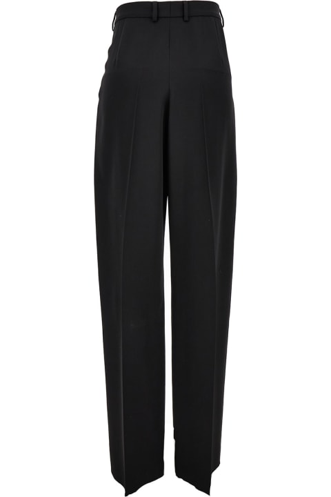 Fashion for Women Balenciaga 'baggy Tailored' Black Pants With Creased Leg In Wool Woman