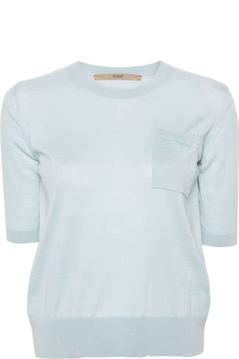 Nuur Sweaters for Women Nuur Short Sleeve Pullover With Pocket